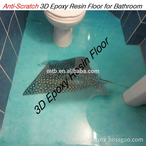 Waterproof Anti-slip Epoxy Resin 3D Floor Paint for Home Floor Decoration
